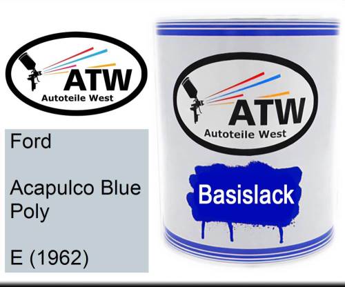 Ford, Acapulco Blue Poly, E (1962): 1L Lackdose, von ATW Autoteile West.